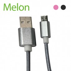 【MELON】Micro USB 金屬 尼龍 編織 強化 傳輸 充電線 BA084