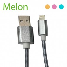 【MELON】iPhone Lightning 8 pin 金屬 尼龍 編織 強化 傳輸 充電線 BA085