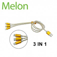 【MELON】3合1 多功能 USB 傳輸線 Micro USB + 8pin + Type-C BA073