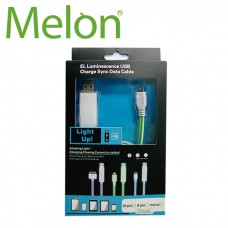 【MELON】急速快充 LED 閃亮夜光 MicroUSB 充電傳輸線 BA046