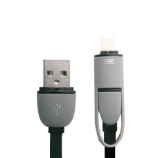 【MELON】急速快充 開蓋 二合一 Lightning MicroUSB 充電傳輸線 BA048