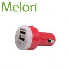 【MELON】車用充電器 兩孔 轉接頭5V 1A+ 2.1A 雙孔USB插槽  CH022